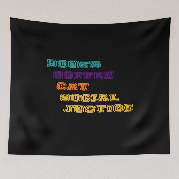 Item preview, books and coffee and cats and social justice designed and sold by axoniej.