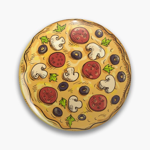 Item preview, Pepperoni Pizza on Pink designed and sold by KatsCanvas.