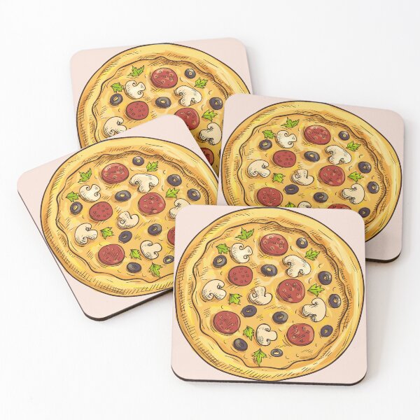 Item preview, Pepperoni Pizza on Pink designed and sold by KatsCanvas.
