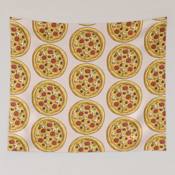 Item preview, Pepperoni Pizza on Pink designed and sold by KatsCanvas.