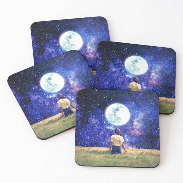 Item preview, Watching The Moon In Green Field  designed and sold by Yasmine khalifa.