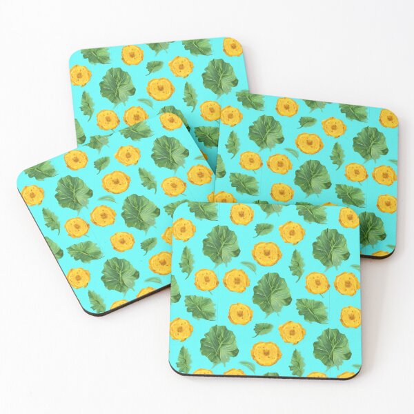 Item preview, SMASHED PLANTAINS (TOSTONES) OVER GREEN LEAFS AND A BRIGHT BLUE BACKGROUND designed and sold by BoriGrafico.