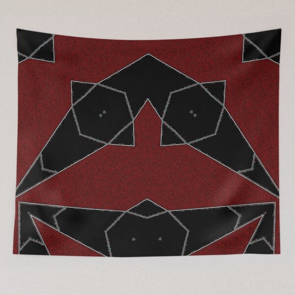 Item preview,  *Wonderful Geometric Abstract Triangular Pattern Red and Black*  designed and sold by Ralek.