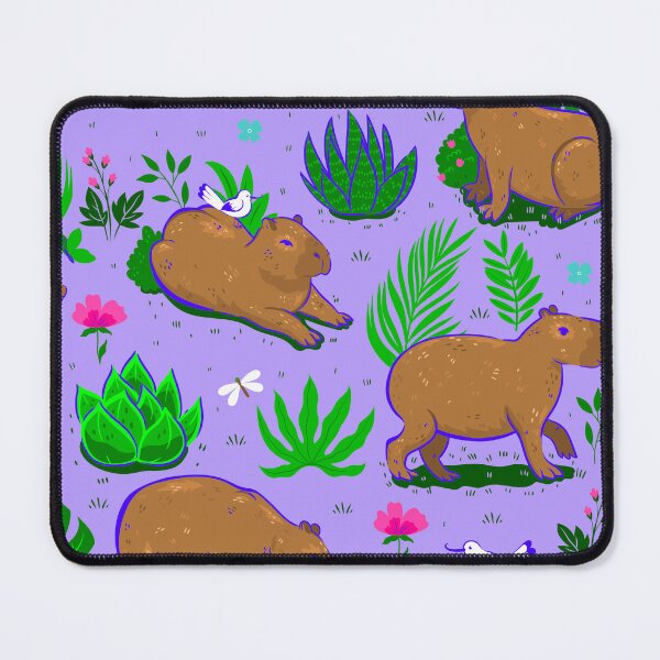 Item preview, cute capybara cactus bird purple  designed and sold by Gossip Rag.
