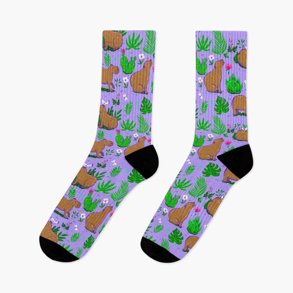 Item preview, cute capybara cactus bird purple  designed and sold by Gossip Rag.