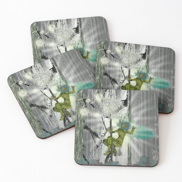 Item preview, Art - Earth Elemental Fairy - Fun swinging on a dandelion designed and sold by Eejee-SK.