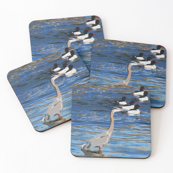 Item preview, Leading the Way - Heron and Merganser Ducks designed and sold by NaturePrints.