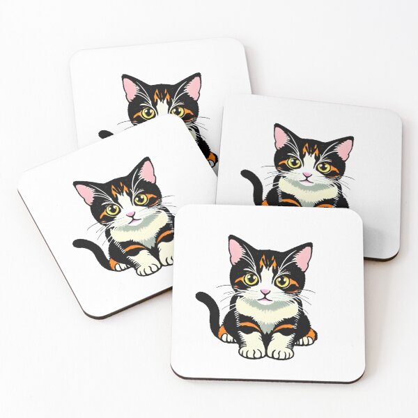 Item preview, Cute tricolor cat, calico, tortoiseshell designed and sold by sebastienbaudry.
