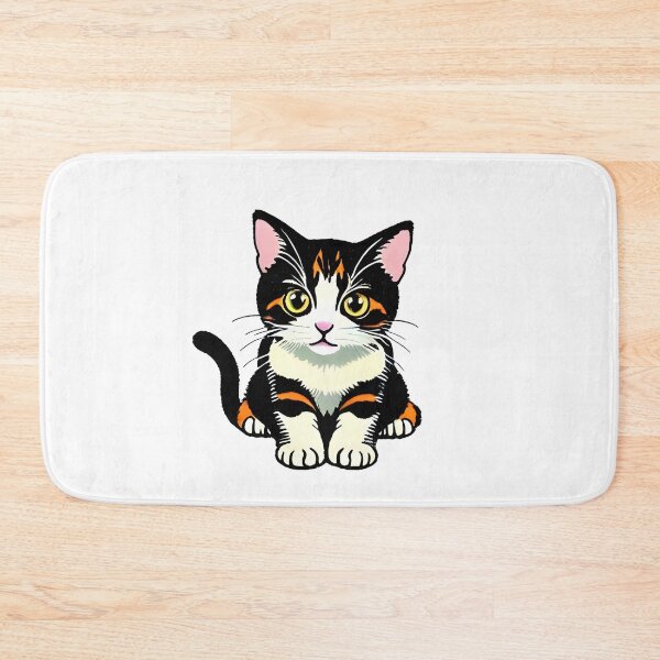Item preview, Cute tricolor cat, calico, tortoiseshell designed and sold by sebastienbaudry.