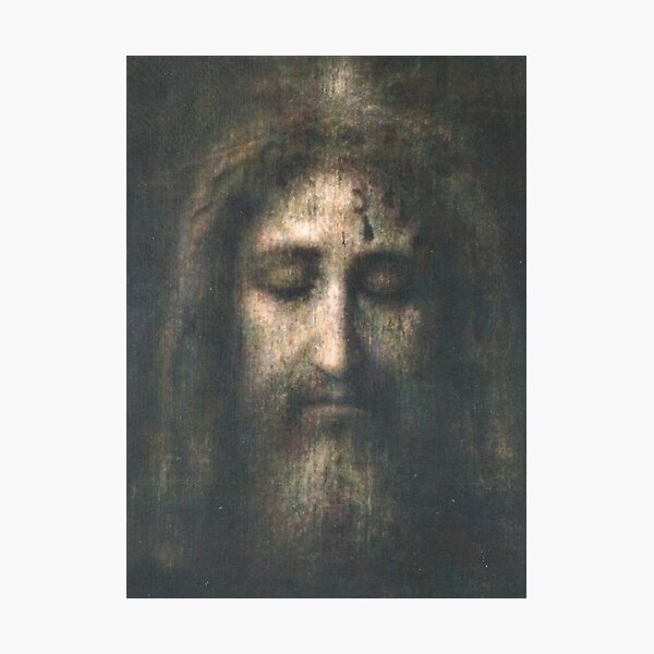 Shroud of Turin Jesus Christ face, Holy Face Photographic Print