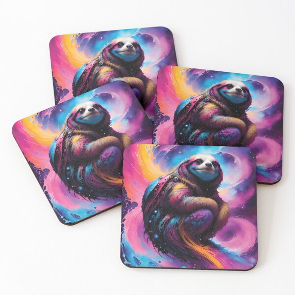 Item preview, Whimsical Sloth Art | Cartoonish Funny Sloths | Galactic Psychedelia | Cosmic Sloth | Space Sloth designed and sold by MysticMyras.