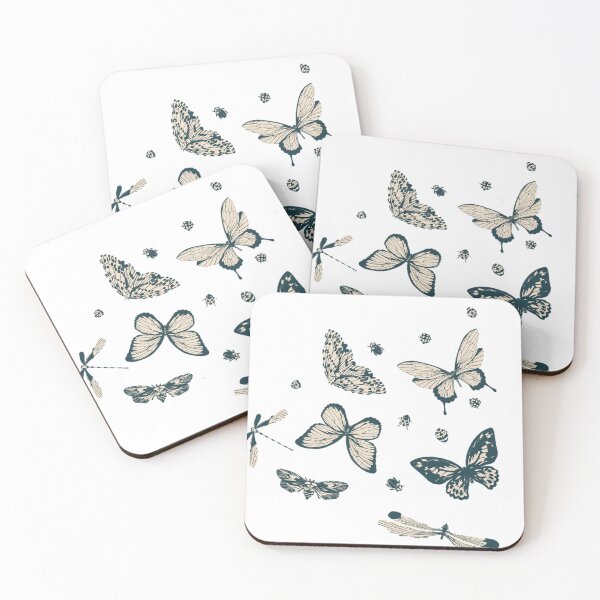 Item preview, Butterfly ladybird beetle dragonfly bug nature print designed and sold by Rubyslemons321.