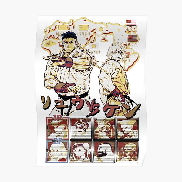 Ryu Street Fighter Anime Poster Wall Decor – Twentyonefox