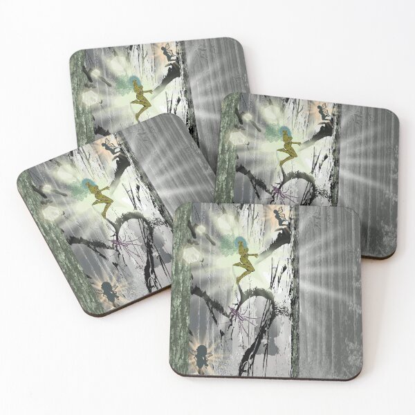 Item preview, Art - Earth and Air Elemental Fairies - Flying around the forest designed and sold by Eejee-SK.
