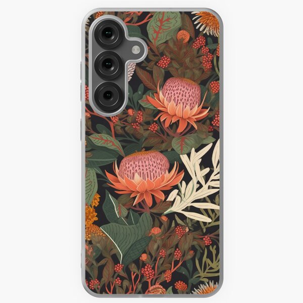 Item preview, Australian Florals in warm palette designed and sold by nativeandnomad.