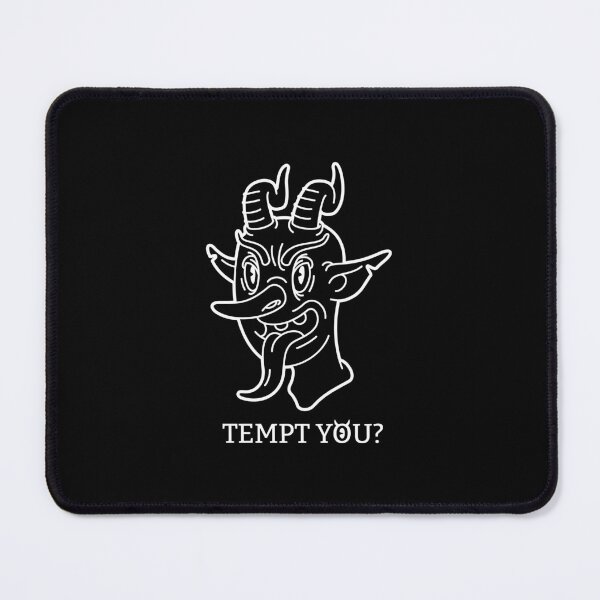 Item preview, Little demon. Tempt you? | Lineart. Black background designed and sold by DicDoc.