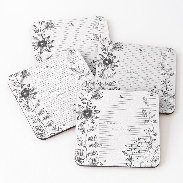 Item preview, I believe in holding grudges, on a doodle diary page, note designed and sold by EmeraldeaArt.