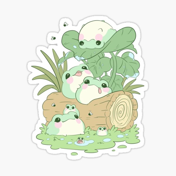 Sunday Vibes Frog Pals Sticker