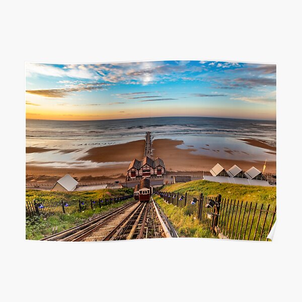 Looking Down on Saltburn Pier Poster