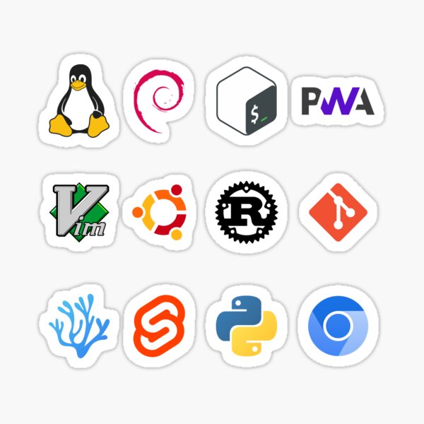 12 Most Amazing Open Source Software Logos for Computer Scientists Sticker