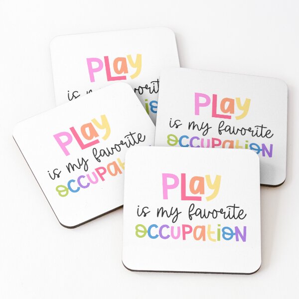 Item preview, Play is my Favorite Occupation - Bright Rainbow designed and sold by meandmissb.