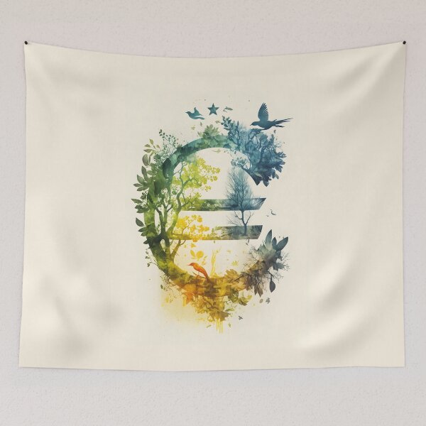 Item preview, Double Exposure Euro Sign designed and sold by dotperinchart.