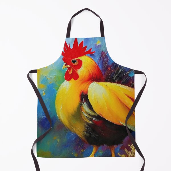 Item preview, Watercolor rooster with touches of yellow designed and sold by TUMBAJULCA.