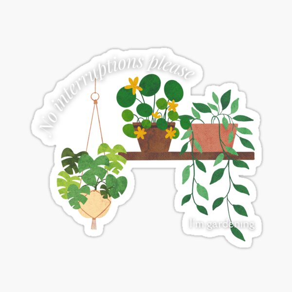 Vista previa del artículo con la obra «No me interrumpas, estoy haciendo jardinería», diseñado y vendido por Birdbrook Academy.