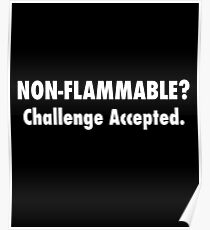Non-Flammable? Challenge Accepted Poster
