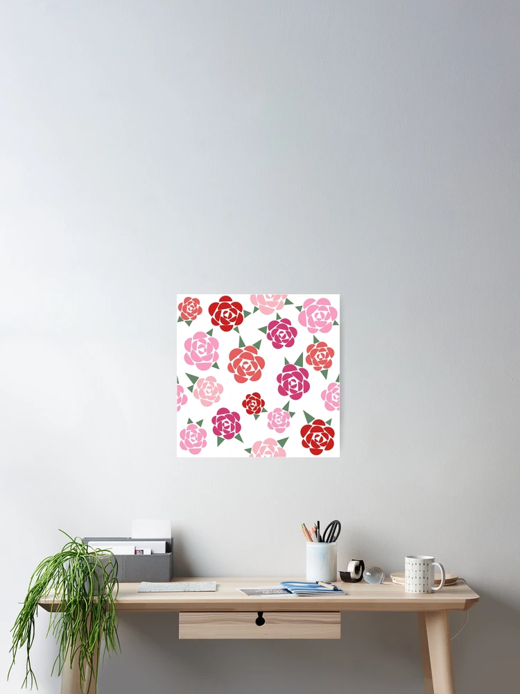 Thumbnail 2 of 3, Poster, Geometric Roses designed and sold by ebcameron.