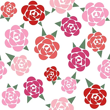 Artwork thumbnail, Geometric Roses by ebcameron