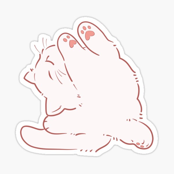 Sleepy Fluff Ball Sticker