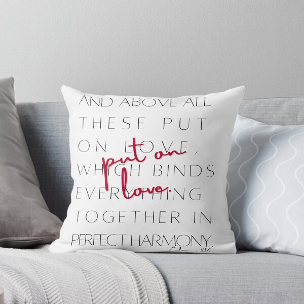 Item preview, Bible verse Colossians 3:14 Put on Love inspirational quote  designed and sold by RadiantBrisy.
