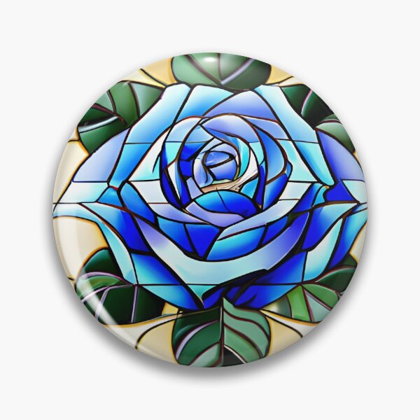 Artikelvorschau, Blaue Rose im Buntglasfenster entworfen und verkauft von AuroraSpringer.