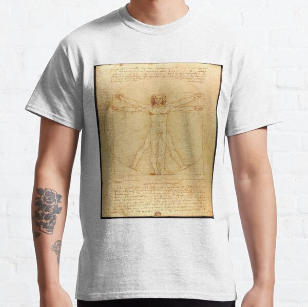 Vitruvian man, Naked man waving his arms and legs #NakedMan #LeonardodaVinci #VitruvianMan #Vitruvian Classic T-Shirt