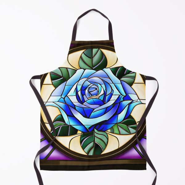 Item preview, Blue rose in stained glass window designed and sold by AuroraSpringer.