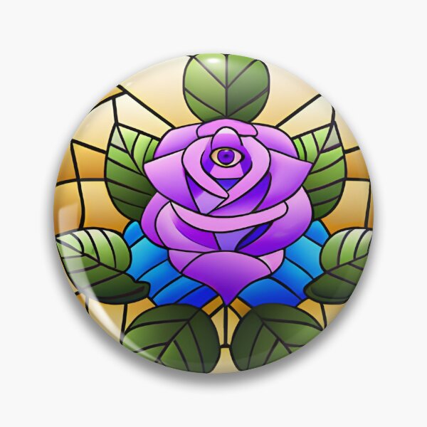 Item preview, Magenta Rose in Stained Glass Window designed and sold by AuroraSpringer.