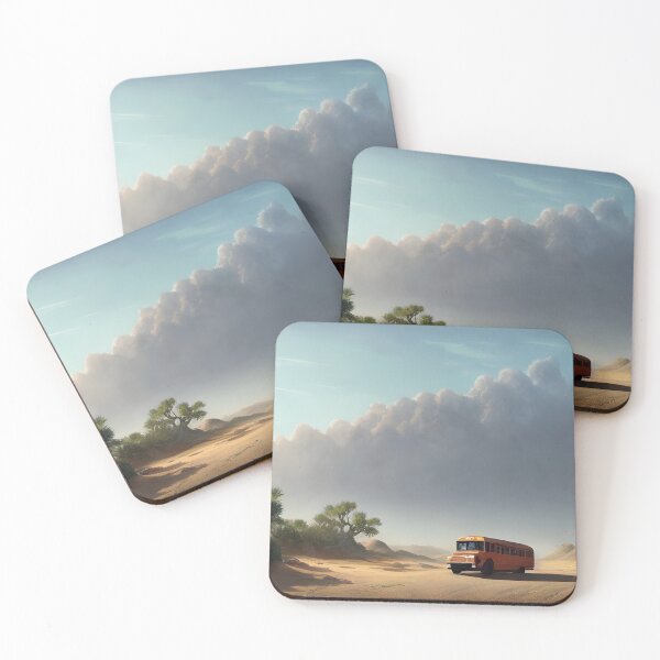 Item preview, a school bus running through the desert designed and sold by bbooa.
