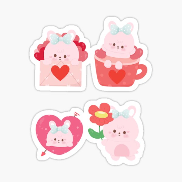 bunny, bunny stickers, bunny notebook, cute bunny stickers, love