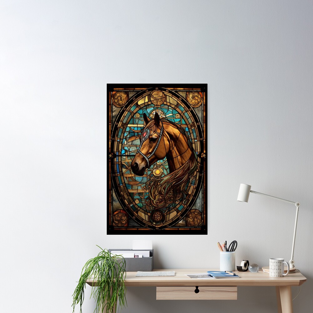 Horse Stained Glass Diamond Painting