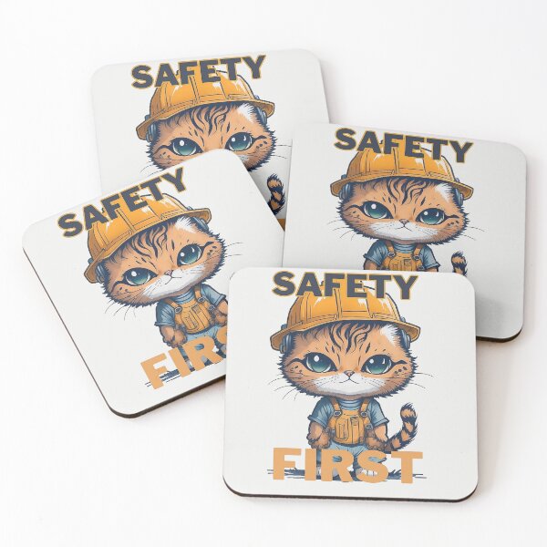 Item preview, hardhat-wearing cat - Safety first designed and sold by palpadin.