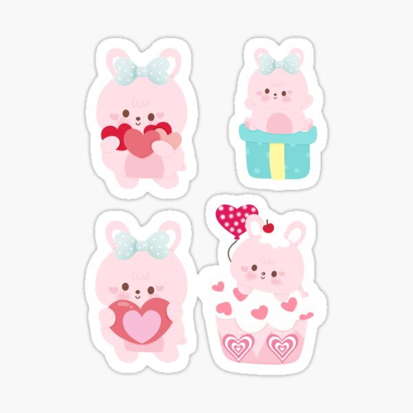 bunny, bunny stickers, bunny notebook, cute bunny stickers, love stickers,  friendship stickers, kawaii stickers, heart stickers, love stickers, kids  stickers Sticker for Sale by quotefactory