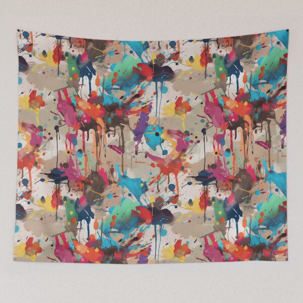 Item preview, Patrón de salpicaduras de pintura de explosión de color 3 designed and sold by OOSDesigns.