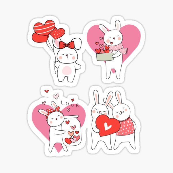 bunny, bunny stickers, bunny notebook, cute bunny stickers, love