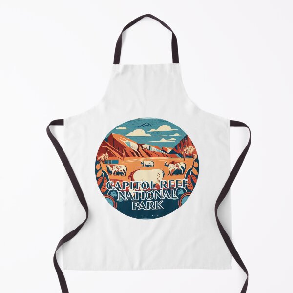Item preview, Capitol Reef National Park Scandinavian Folk Art Style Circle designed and sold by PikoApparel.