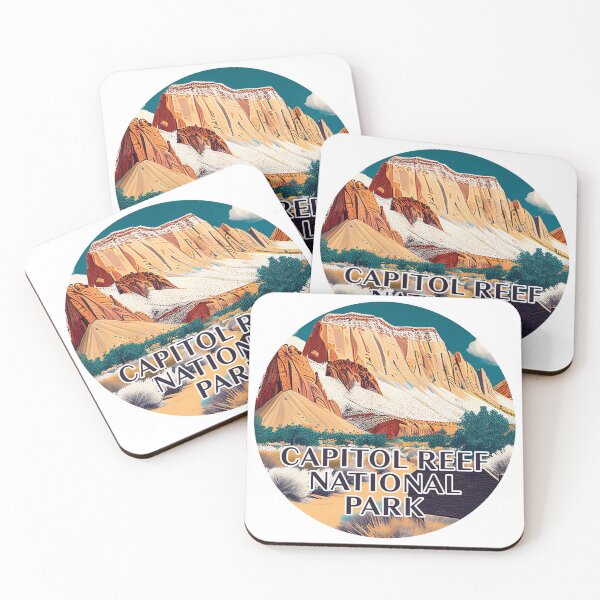 Item preview, Capitol Reef National Park Scandinavian Folk Art Style Circle designed and sold by PikoApparel.