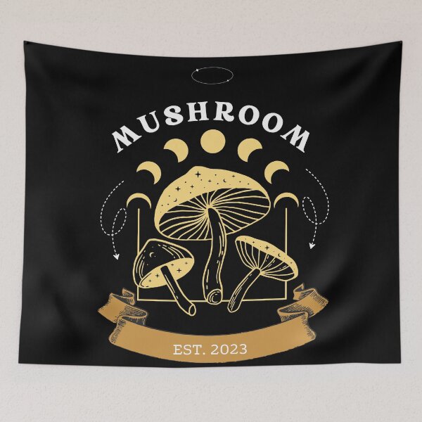 Item preview, moon and mushroom designed and sold by JOY STORE 45.