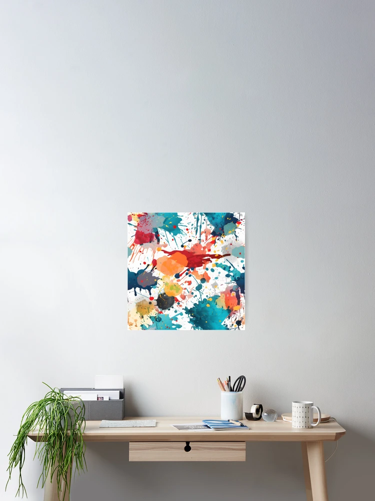 Thumbnail 2 of 3, Poster, Color Explosion Paint Splatter Pattern 5 designed and sold by OOSDesigns.