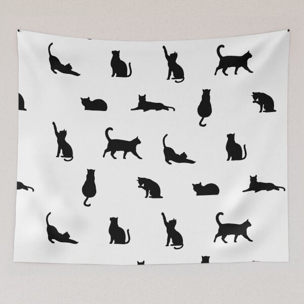 Item preview, Cat silhouette pattern.  designed and sold by Nyctophiles.