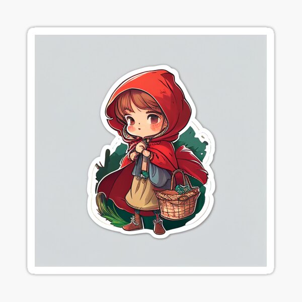 Item preview, Kawaii Ghibli style Little red riding hood designed and sold by Good Mind Design.